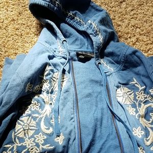 INC vintage style hoodie with embroidered pattern